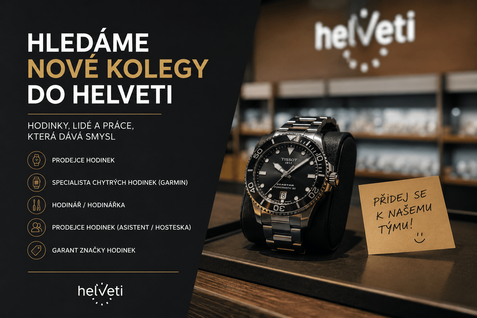 Hledáme nové kolegy do Helveti