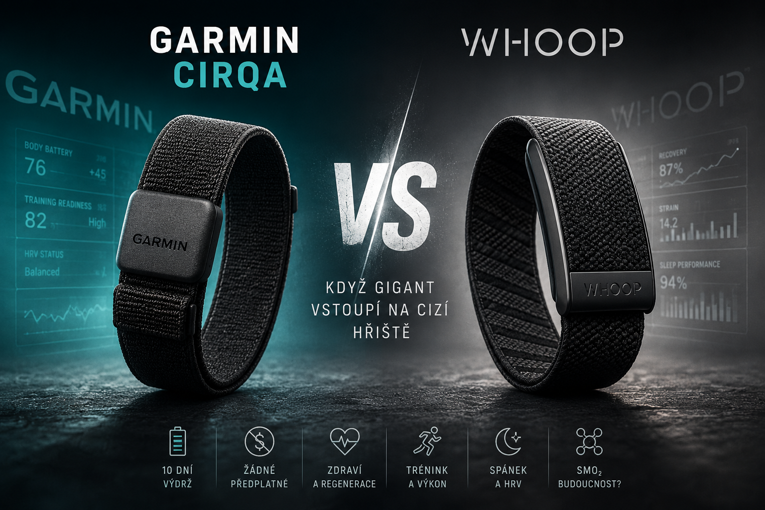 Garmin Cirqa vs Whoop: v čem jsou si podobné